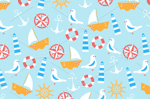 Sea Seamless Pattern