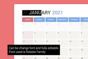 Calendar 2021 Planner Design