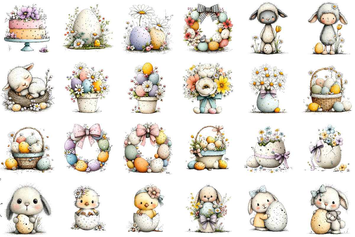 Easter Clipart Violet Easter, an Illustration by Sublimation Artist (Photo 2 of 7)