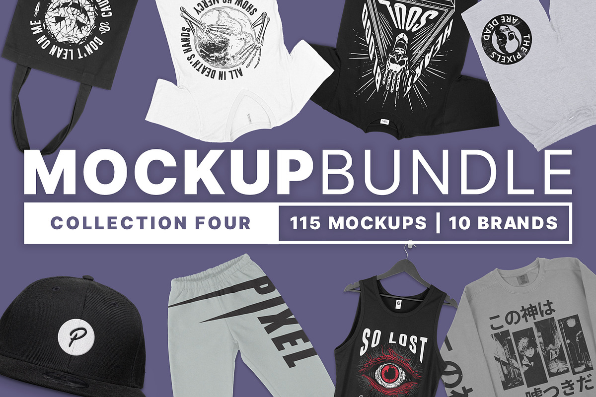 Clothing Mockup Collection Bundle 04, an Apparel Mockup by Pixel Sauce™ (Photo 1 of 6)