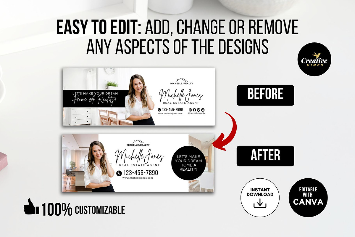 Facebook Cover Real Estate Banners, a Social Media Template by CreativeVinesStore (Photo 6 of 7)