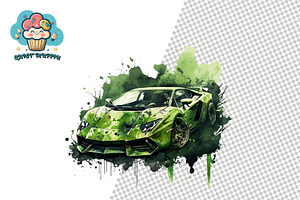 Lamborghini Watercolor Clipart