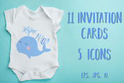 Baby Shower set for little sailors, an Animal Illustration by Samsonchik Store (Thumbnail 2 of 6)