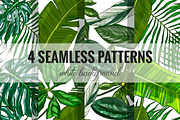 Tropical leaves. Vector Collection, an Illustration by JSolomatina (Thumbnail 3 of 5)