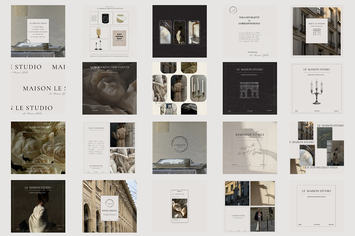 Parisian Canva Social Media Template, a Social Media Template by Le Maison Bohem (Photo 4 of 11)