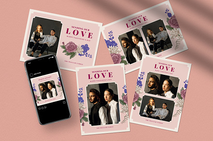 Valentine Greeting Card, a Card Template by graphicook