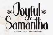 Joyful Samantha | Script Font, a Handwritten Font by Scratchones (Thumbnail 1 of 9)