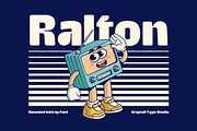 Ralton - Rounded Inktrap Font, a Sans Serif Font by Graptail (Thumbnail 1 of 14)