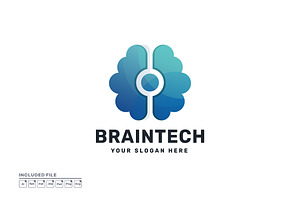 Brain Tech Logo Icon Design, a Branding & Logo Template by yuanesei