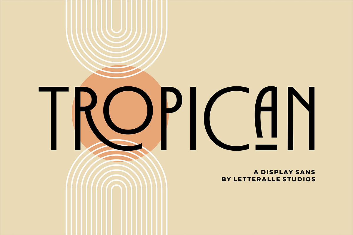 Tropican Display Sans, a Sans Serif Font by Letteralle Studios (Photo 1 of 10)