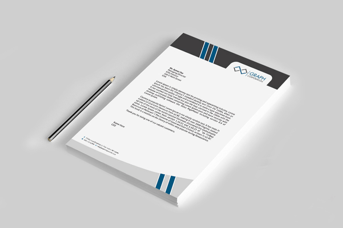 Letterhead, a Stationery Template by asimalikhan555 (Photo 2 of 6)