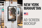 Screen Mockup in New York Subway, an Advertising Mockup by Brandacle Mockups (Thumbnail 6 of 8)