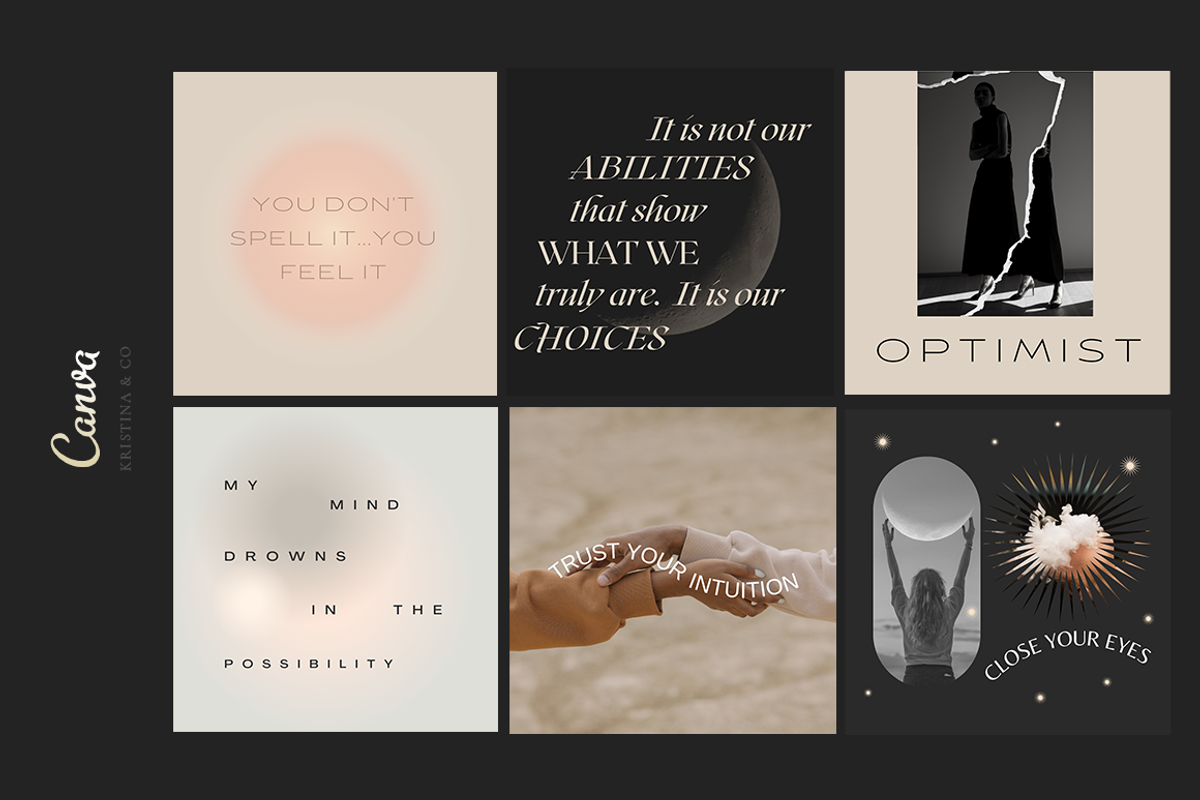 62 Aesthetic Quotes – Magic Type, a Social Media Template by Kristina&Co (Photo 7 of 9)
