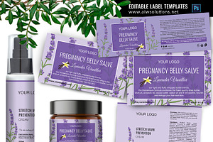 Purple Lavender Label Template