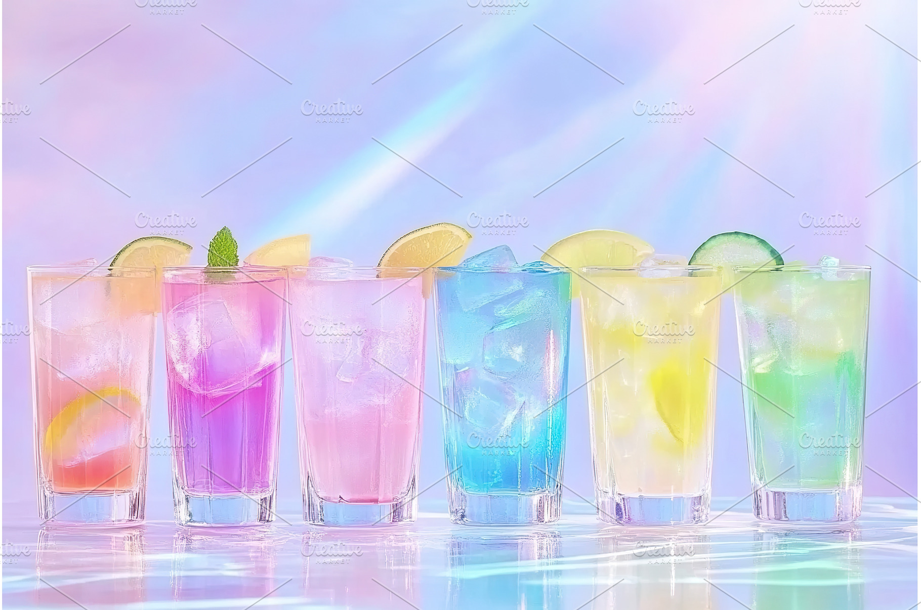 Colorful refreshing beverages in, a Food & Drink Photo by Lermont51