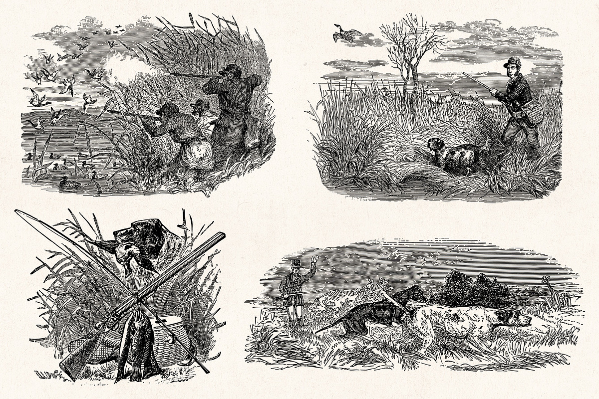 Hunting - Vintage Illustrations, a Sport Illustration by Graphic Goods (Photo 12 of 12)