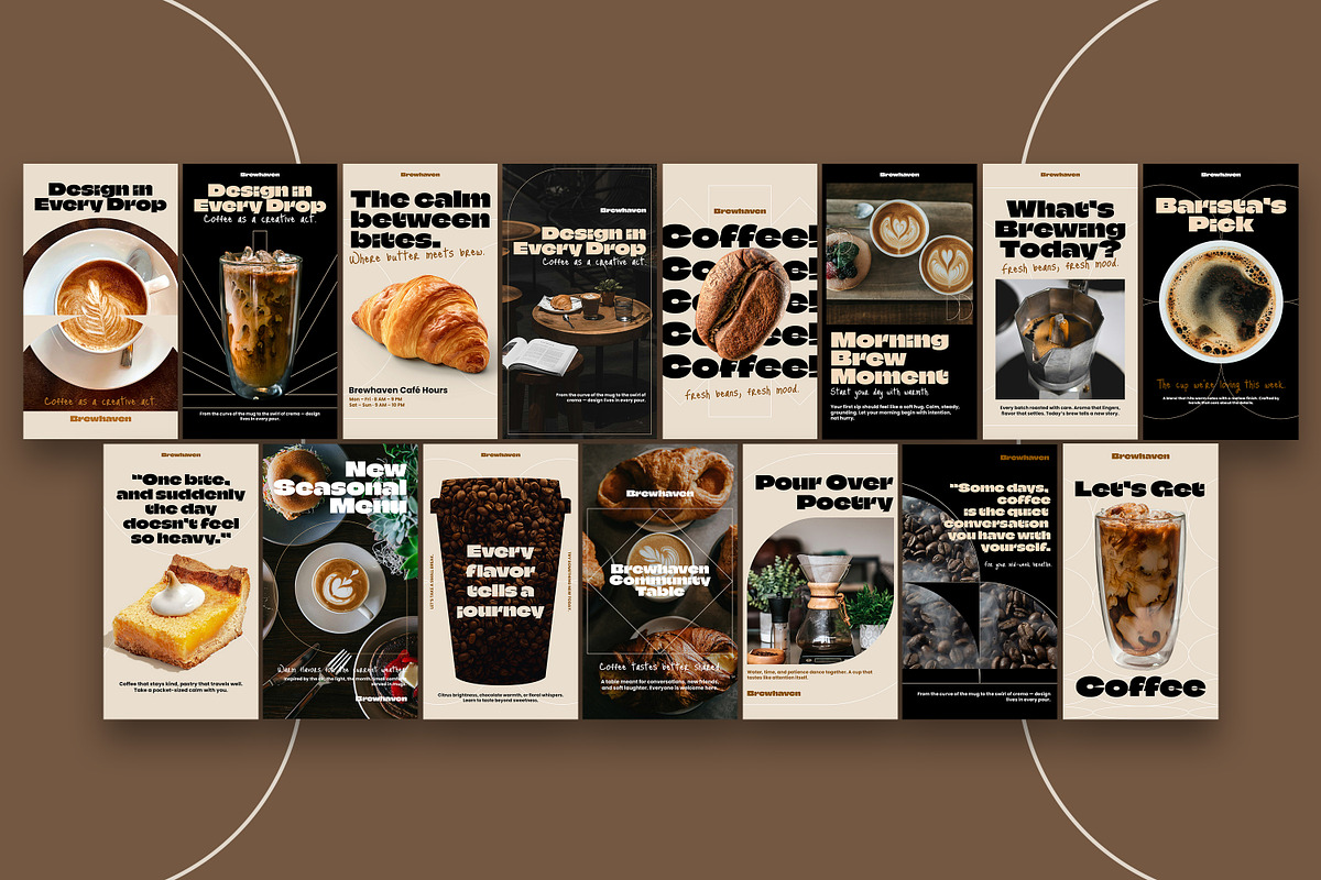 Coffee House Instagram Template Kit, a Social Media Template by Nenjo Studio (Photo 4 of 5)