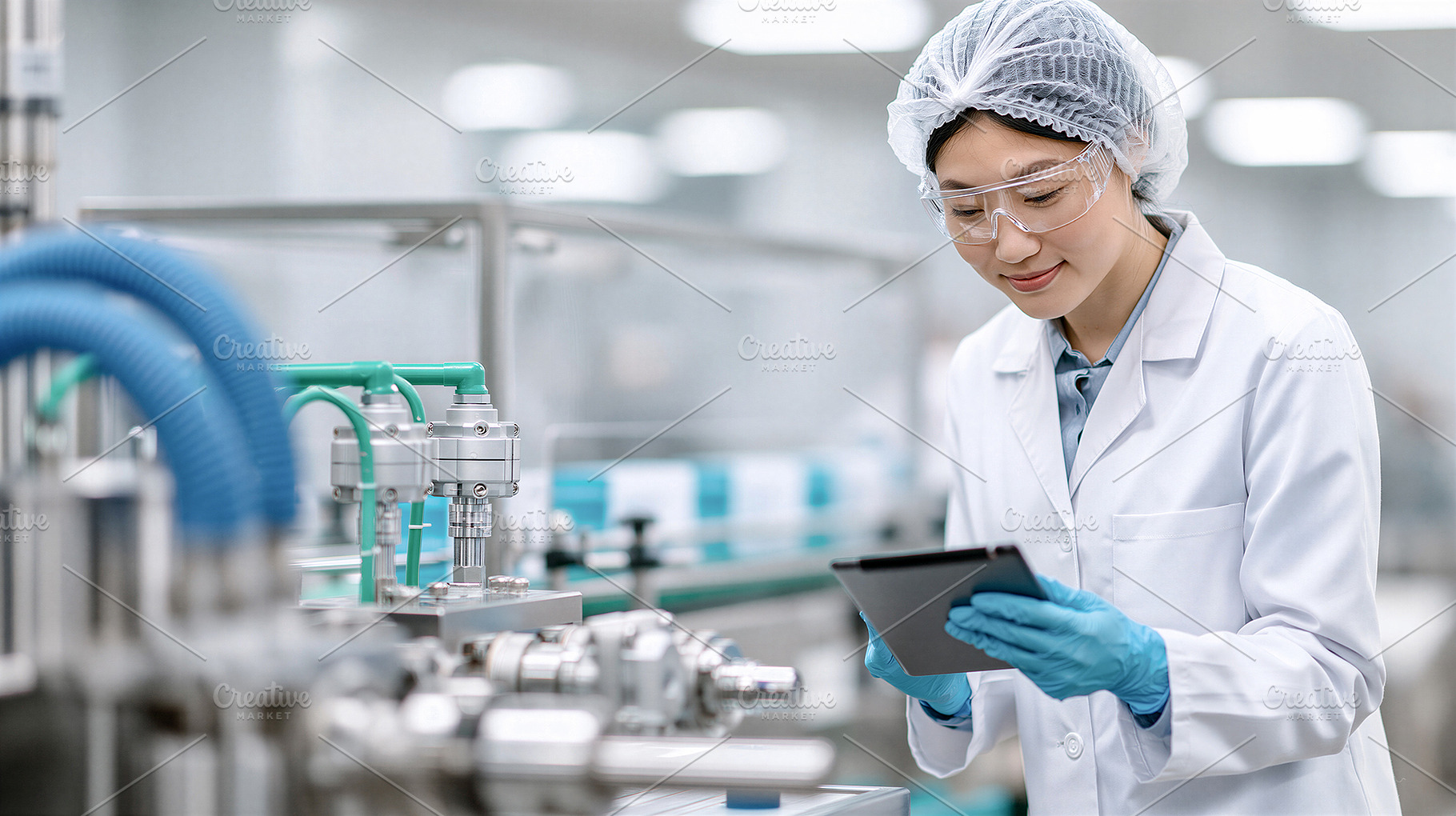 Scientist examining data on tablet, a Health & Medical Photo by 7DesignLab