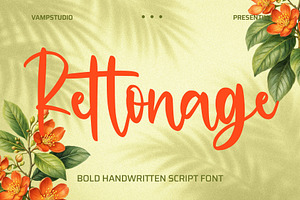 Rettonage – Handwritten Script Font
