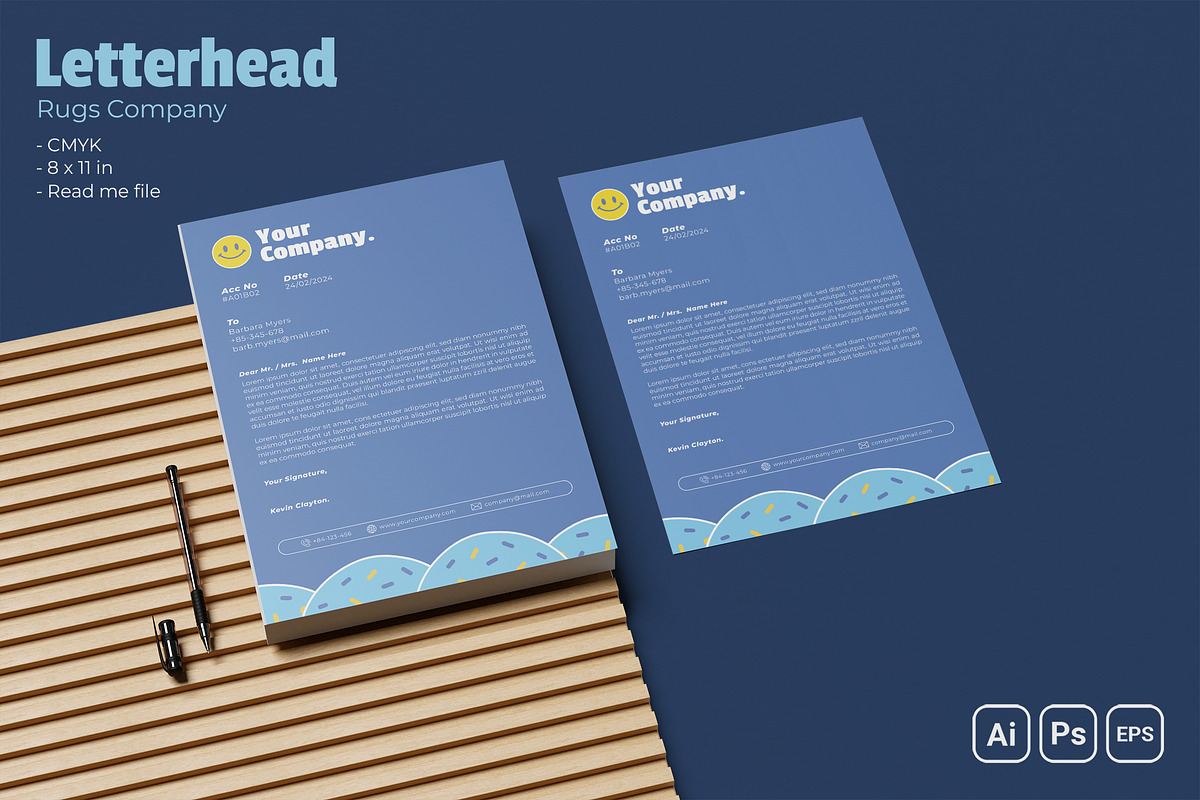 Rugs Company Letterhead, a Stationery Template by Fannan Studio (Photo 3 of 3)