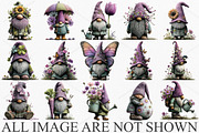 Watercolor Spring Gnome Clipart Bund, a Seasonal Illustration by Canvas Craft (Thumbnail 3 of 7)