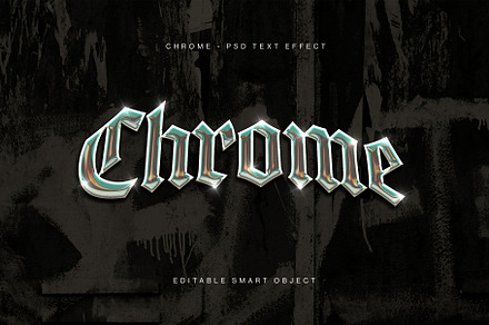 Chrome Text Effect, a Texture Graphic by DesignerCandies