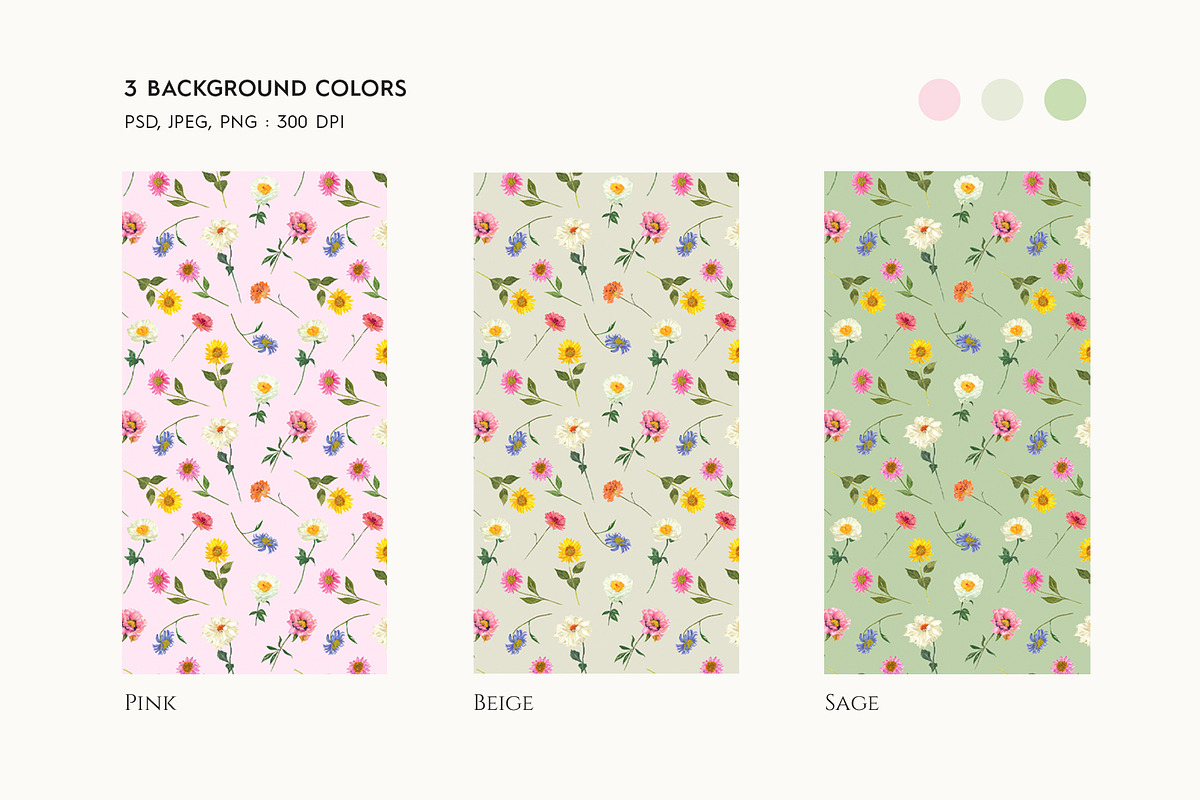 Watercolor Flower Garden, a Decorative Illustration by Manimanisa (Photo 7 of 13)