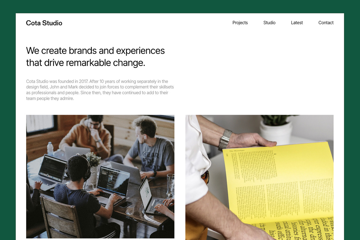 Studio Cota - Agency Framer Template, a Templates & Theme by maciej.zielinski (Photo 4 of 4)