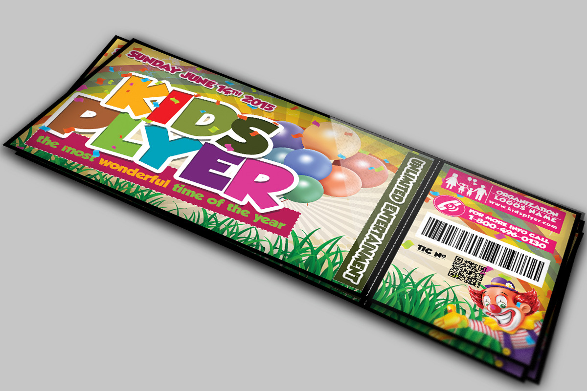 Kids Festival Flyer and Ticket, a Flyer Template by fatihakdemir (Photo 4 of 5)
