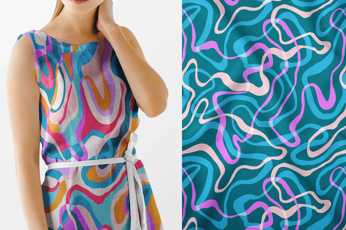 PSYCHEDELIC surreal patterns, a Pattern Graphic by Lena Nikolaeva (Photo 3 of 10)