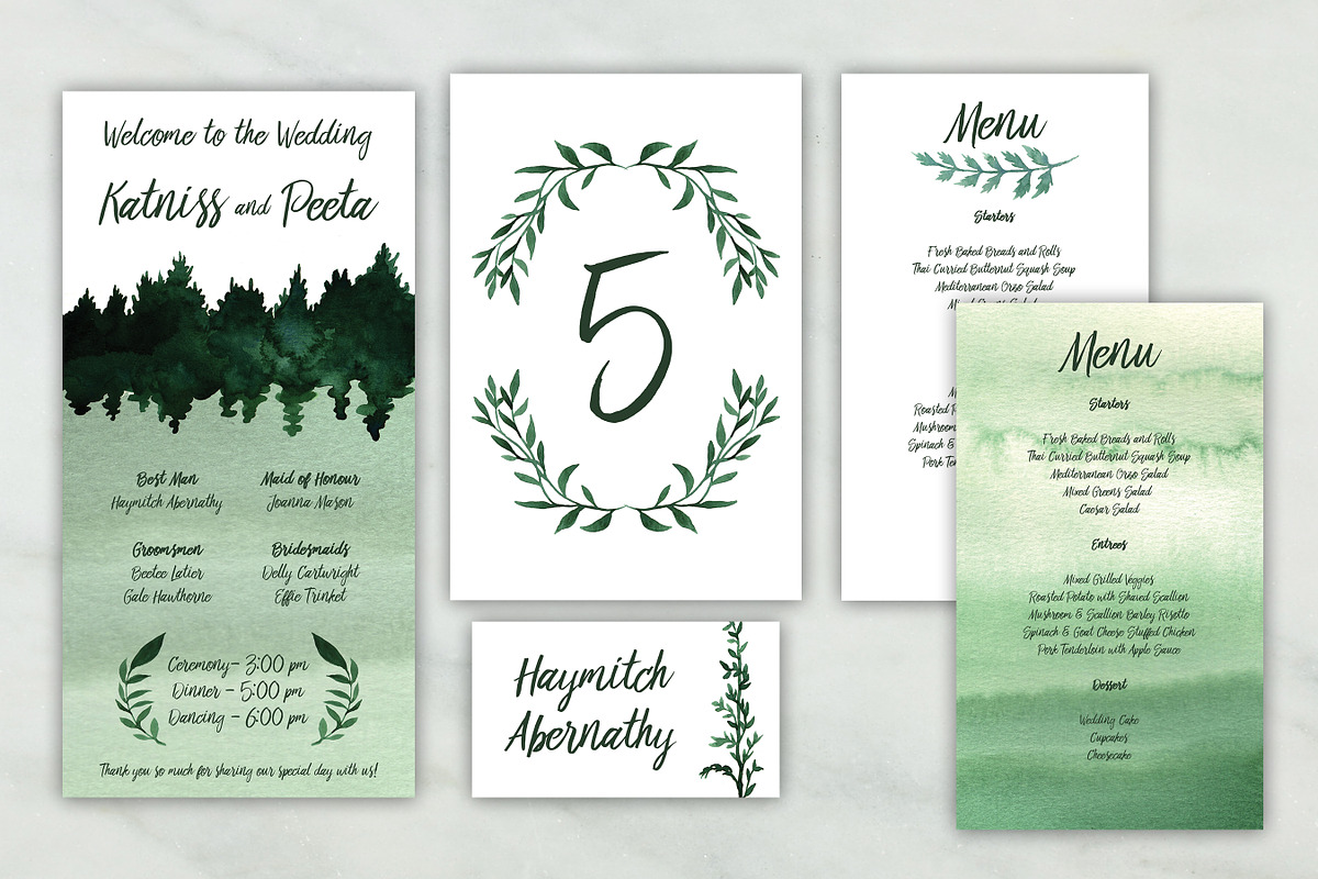 Wild Greenery Wedding Collection, an Invitation Template by Knotted Design (Photo 9 of 9)