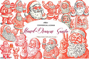 Hand-Drawn Santa Christmas Png, an Illustration by CreationArt (Thumbnail 1 of 5)