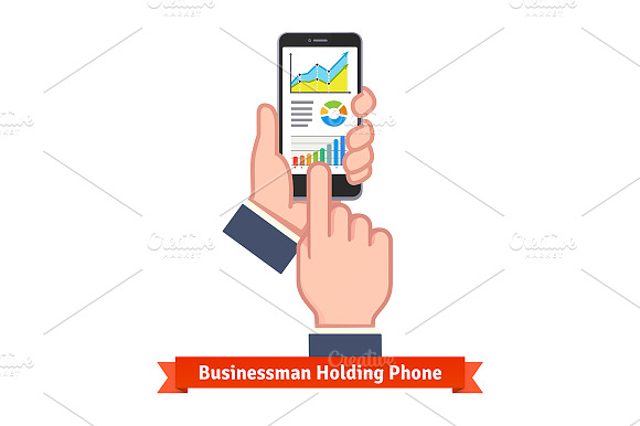 Business Man Holding Phone