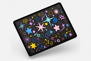 Procreate Star Stamps. Star Brushes