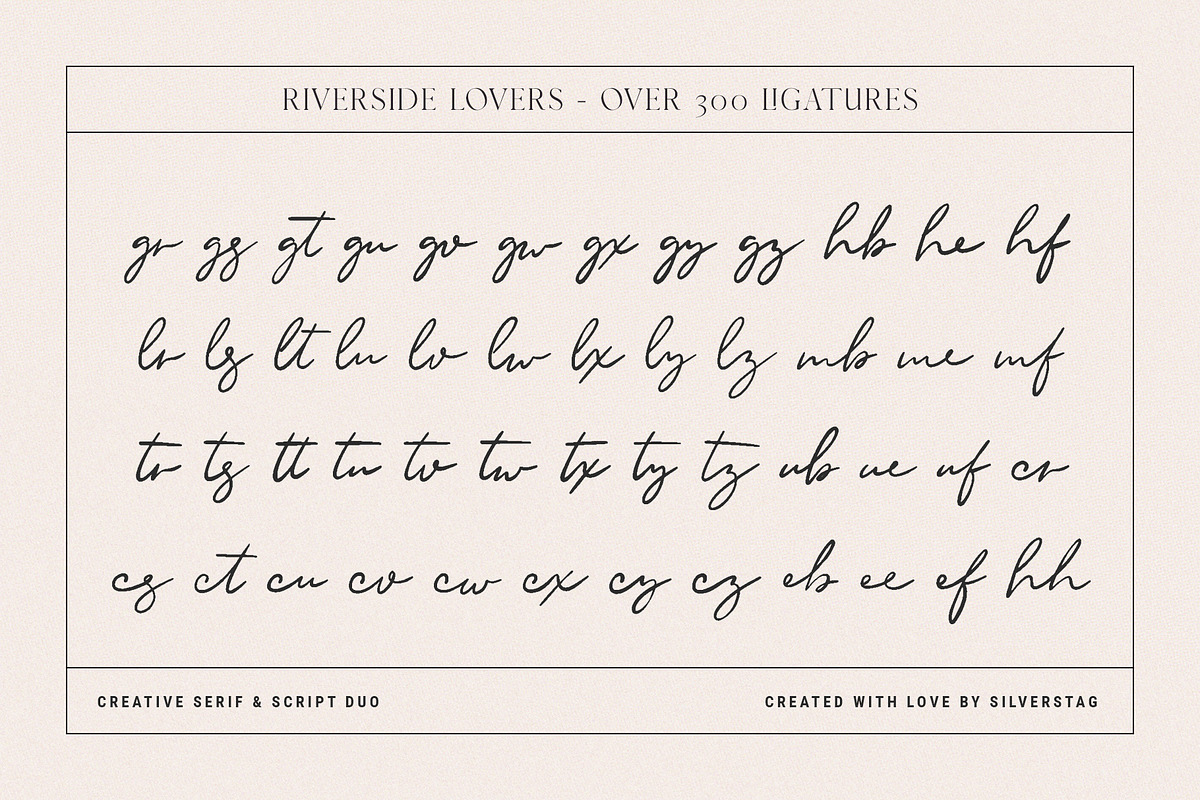 Riverside Lovers - Elegant Font Duo, a Serif Font by SilverStag Type Foundry (Photo 15 of 20)