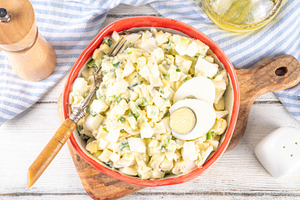 Spring egg salad, traditional foods for Easter holiday dinner, a Food & Drink Photo by Rimma