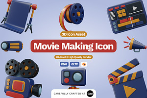 3D Movie Making Icon