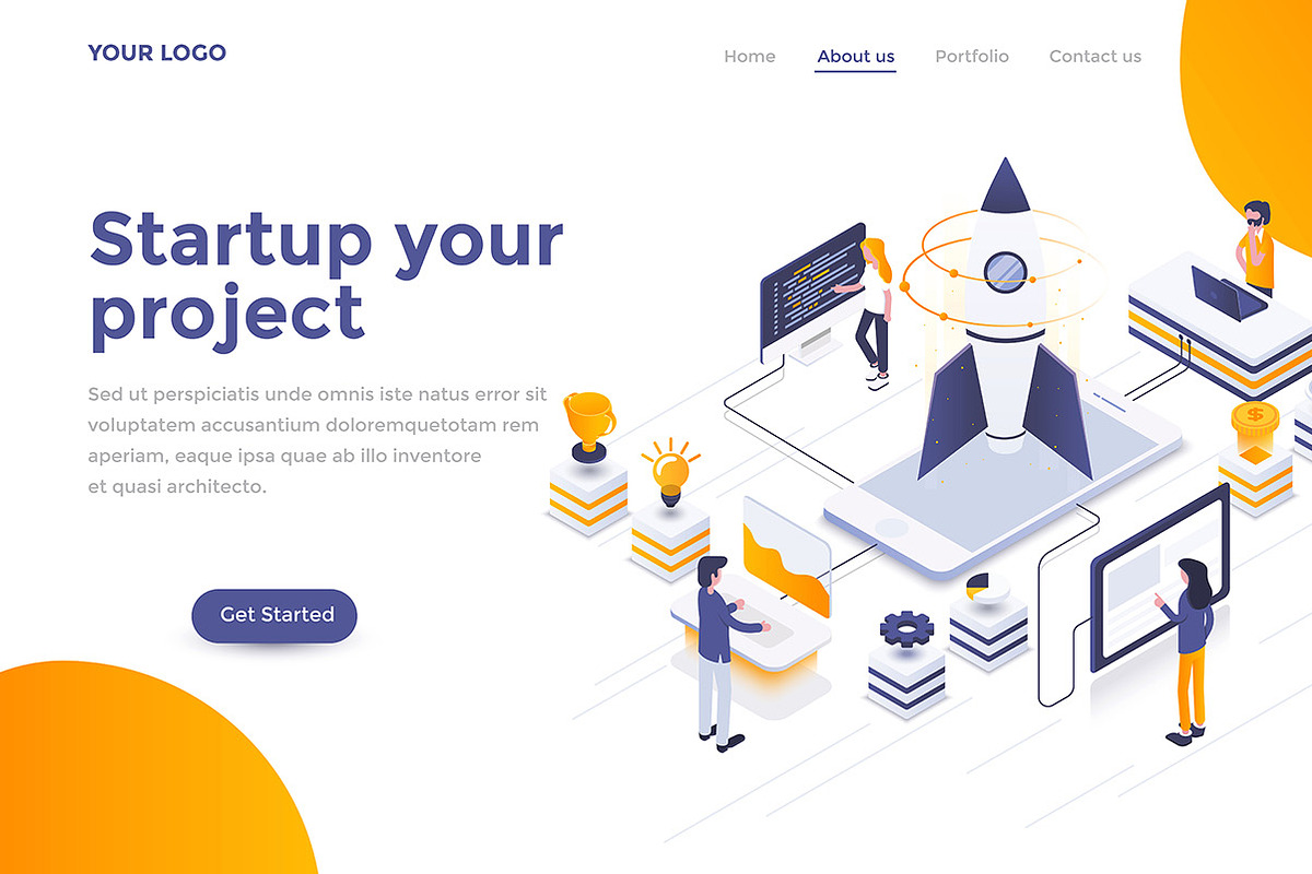 Landing Page templates, a Templates & Theme by Creative Graphics (Photo 9 of 12)