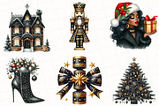 Luxury Black Christmas Clipart, an Illustration by OK Design (Thumbnail 4 of 5)
