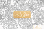 Grey Doilies Clipart & Vectors, an Illustration by Amanda Ilkov (Thumbnail 1 of 4)
