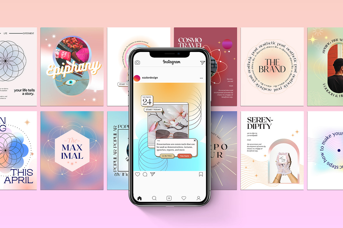 Instagram Aesthetic Gradient CANVA, a Social Media Template by Analogi Studio (Photo 31 of 36)