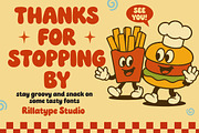 Chubby Dinner - Retro Fast Food Font, a Sans Serif Font by Rillatype (Thumbnail 9 of 9)