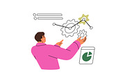 Business people working concept set, a Person Illustration by PaperTrident (Thumbnail 4 of 13)