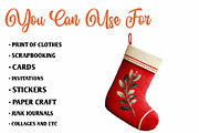 Scandi Christmas clipart Watercolor, a Seasonal Illustration by CreationArt (Thumbnail 5 of 7)