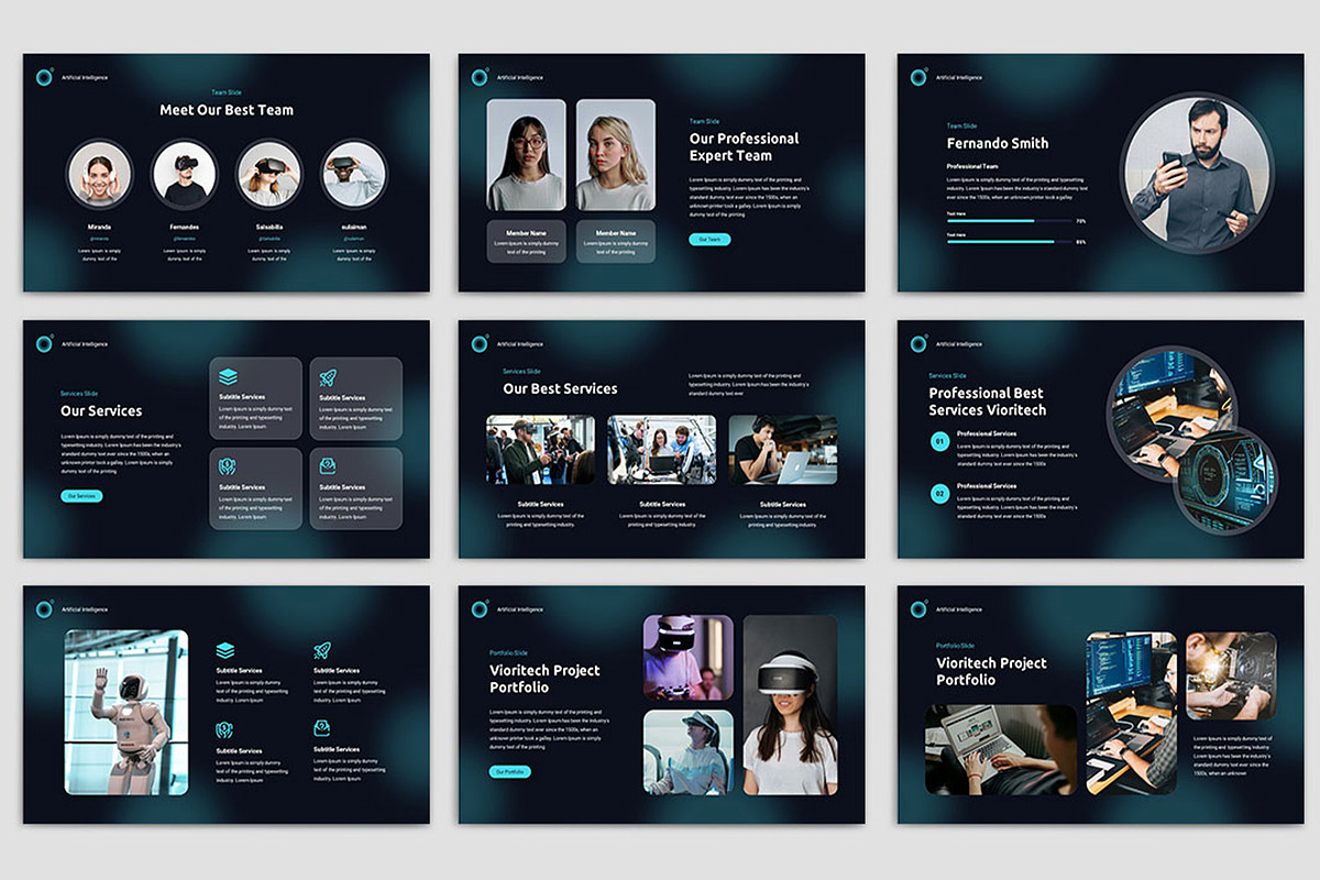 Vioritech Presentation Template, a Presentation Template by TypeMakers (Photo 3 of 5)