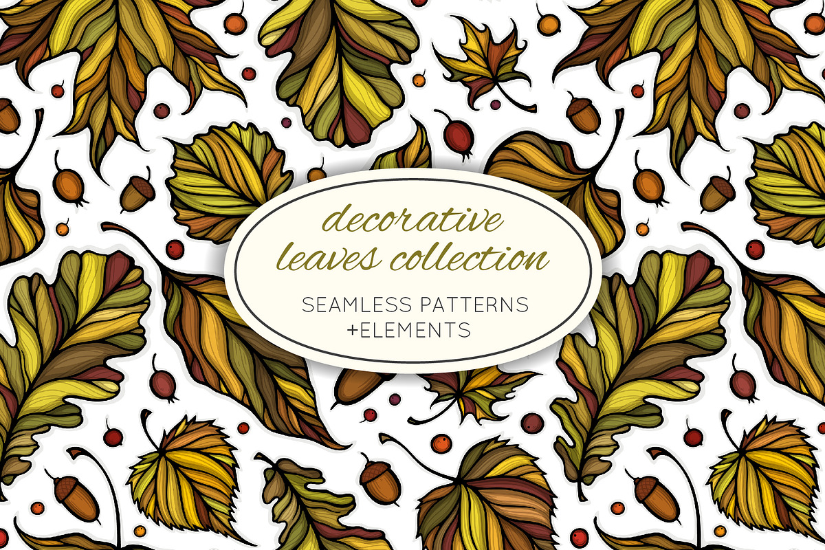 Decorative leaves collection, a Decorative Illustration by IreneArt illustrations (Photo 1 of 7)