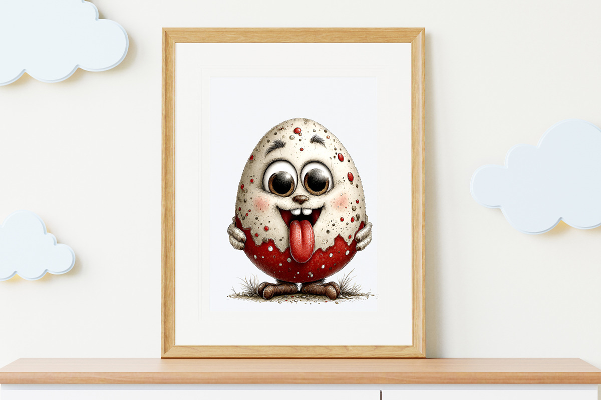 Quirky Easter Eggs Clipart Set, a Seasonal Illustration by Nicolle's Colorful Art (Photo 3 of 9)