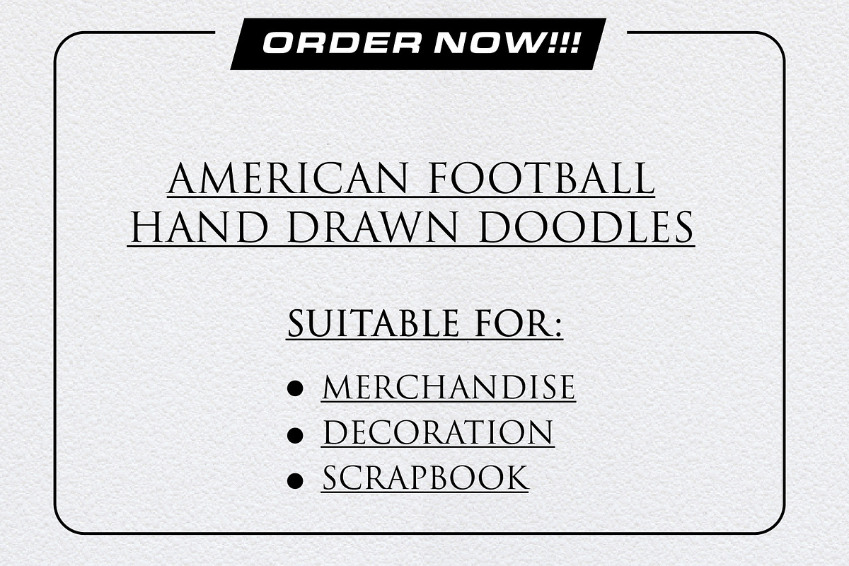 American Football Doodles Clipart, an Object Graphic by Guavanaboy (Photo 3 of 3)