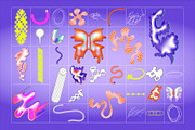 Postmodern Squiggle 2 Vector Clipart, an Object Graphic by angelainthefields (Thumbnail 6 of 14)