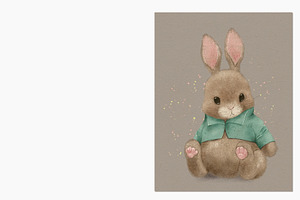 Baby Bunny First Birthday Clipart